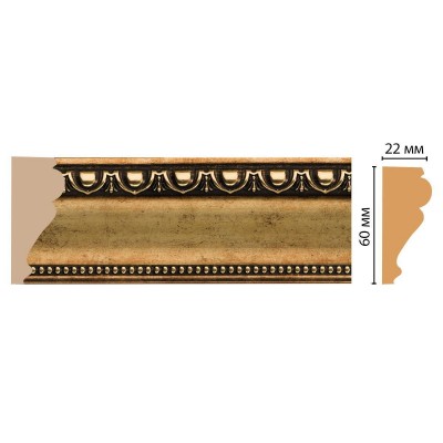 Цветной молдинг Decomaster 161-19D ДМ (60*22*2400)