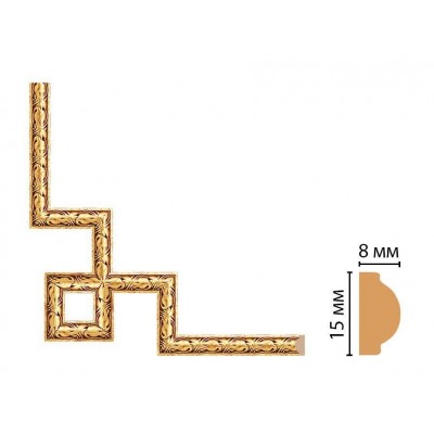 Декоративный угловой элемент Decomaster 130C-3-54 (200*200)