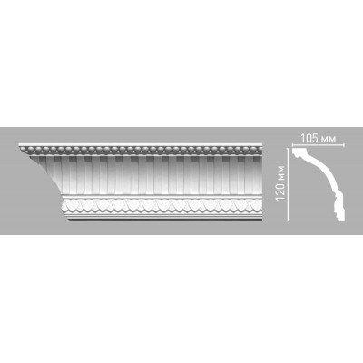 Плинтус потолочный DECOMASTER 95105/24 (120х105х2400мм)